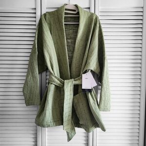Nike Yoga Therma-FIT Women's Green Luxe Jacquard Cardigan Size M